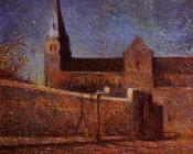 保罗 高更 : Vaugirard Church by Night